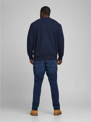 Jack & Jones Plus Sweatshirt BASIC SWEAT CREW NECK dunkelblau