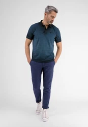 LERROS Poloshirt Türkis/Dunkelblau/Blau