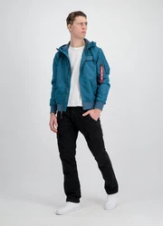Alpha Industries Bomberjacke MA-1 LW Hooded Blau/Hellblau