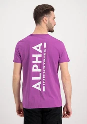 Alpha Industries T-Shirt Backprint T Lila/Rosa/Dunkelblau