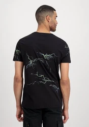 Alpha Industries T-Shirt Lightning AOP Schwarz/Dunkelgrün