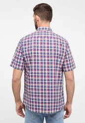 Eterna Kurzarmhemd Modern Fit Button-Down-Kragen Mischfarben/Lila/Dunkelblau/Rot/Hellblau