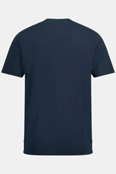 JP1880 T-Shirt Henley Bauchfit Rundhals Hellblau/Dunkelblau/Blau/Grau