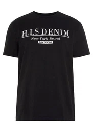 T-Shirt schmale Passform, bedrucktes Design, Rundhalsausschnitt