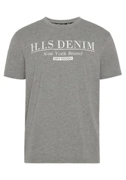 T-Shirt schmale Passform, bedrucktes Design, Rundhalsausschnitt