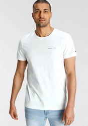 Bruno Banani T-Shirt mit Print Rundhalsausschnitt Weiß/Creme/Grau
