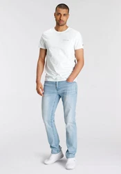 Bruno Banani T-Shirt mit Print Rundhalsausschnitt Weiß/Creme/Grau