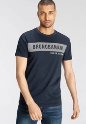 Bruno Banani T-Shirt kurzärmelig schmal geschnitten Rundhalsausschnitt Dunkelblau/Hellblau