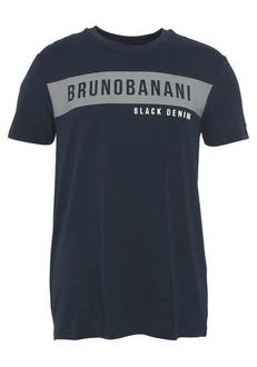 Bruno Banani T-Shirt kurzärmelig schmal geschnitten Rundhalsausschnitt Dunkelblau/Hellblau