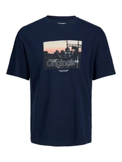 Jack & Jones T-Shirt JORVESTERBRO PHOTO Dunkelblau Jack & Jones T-Shirt JORVESTERBRO PHOTO Dunkelblau