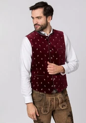 Stockerpoint Trachtenweste Vittorio Bordeaux/Dunkelrot