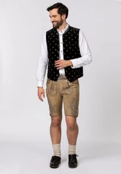 Stockerpoint Trachtenweste Vittorio Rot/Schwarz/Braun