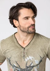 Stockerpoint T-Shirt Günther Beige/Braun/Khaki/Grau