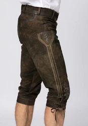 Stockerpoint Trachtenlederhose Sigmar Khaki/Braun/Dunkelgrün/Dunkelbraun