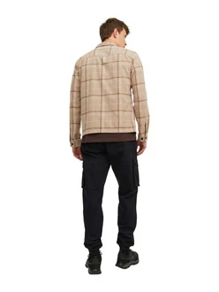 Jack & Jones Cargohose JPSTKANE JJNOAH CUFFED CARGO NOOS Beige/Schwarz/Khaki