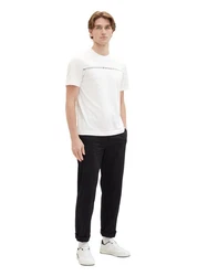 TOM TAILOR T-Shirt mit Print Weiß/Creme