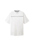 TOM TAILOR T-Shirt mit Print Weiß/Creme