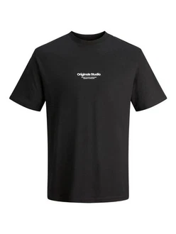 Jack & Jones T-Shirt JORVESTERBRO Schwarz/Dunkelgrau