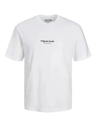 Jack & Jones T-Shirt JORVESTERBRO Weiß/Creme/Grau/Beige