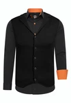 Rusty Neal Langarmhemd und Weste Orange/Schwarz