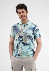 LERROS Poloshirt Hawaii Blau