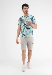 LERROS Poloshirt Hawaii Blau