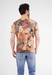 LERROS Poloshirt Hawaii Gelb/Beige/Braun/Mischfarben