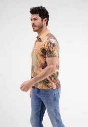 LERROS Poloshirt Hawaii Gelb/Beige/Braun/Mischfarben