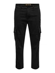 ONLY & SONS Cargohose ONSDean ONSDEAN LIFE TAP CARGO Schwarz/Khaki