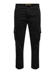 ONLY & SONS Cargohose ONSDean ONSDEAN LIFE TAP CARGO Schwarz/Khaki