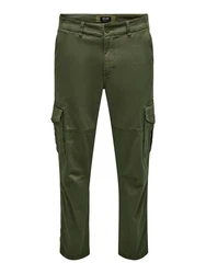 ONLY & SONS Cargohose ONSDean (1-tlg) Dunkelgrün/Grün/Khaki