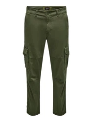 ONLY & SONS Cargohose ONSDean (1-tlg) Dunkelgrün/Grün/Khaki