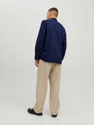 Jack & Jones Langarmhemd JPRBLAParker Dunkelblau/Blau