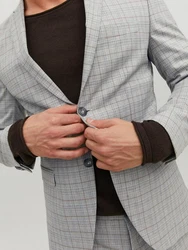 JACK & JONES Sakko 'Solaris' Grau/Hellgrau