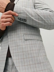 JACK & JONES Sakko 'Solaris' Grau/Hellgrau