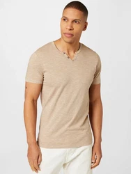 Jack & Jones T-Shirt JJESplit Khaki/Beige/Braun