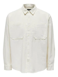 ONLY & SONS Blusenshirt ONSALP RLX 2PKT WASHD CORD LS SHIRT wollwei