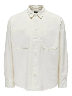 ONLY & SONS Blusenshirt ONSALP RLX 2PKT WASHD CORD LS SHIRT