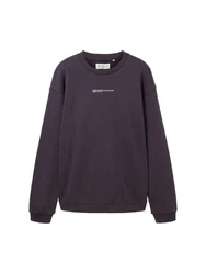 TOM TAILOR Denim Sweatshirt anthrazit/wei