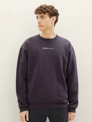 TOM TAILOR Denim Sweatshirt anthrazit/wei