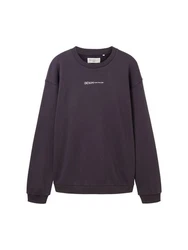 TOM TAILOR Denim Sweatshirt anthrazit/wei
