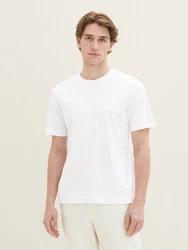 TOM TAILOR T-Shirt Basic im 2er-Pack Weiß