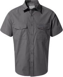 Craghoppers Kurzarmhemd Kiwi Short Sleeved Shirt Herren Dunkelgrau/Hellgrau/Grau