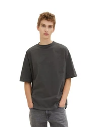 TOM TAILOR T-Shirt OVERSIZED GARMENTDYE (1-tlg) 5574 Schwarz (5574)