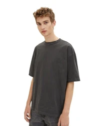 TOM TAILOR T-Shirt OVERSIZED GARMENTDYE (1-tlg) 5574 Schwarz (5574)