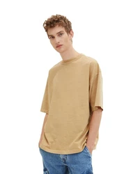 TOM TAILOR T-Shirt OVERSIZED GARMENTDYE (1-tlg) 5574 Braun (5574)