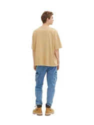 TOM TAILOR T-Shirt OVERSIZED GARMENTDYE (1-tlg) 5574 Braun (5574)