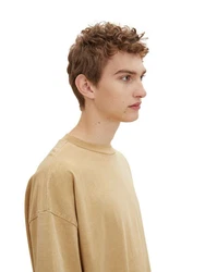 TOM TAILOR T-Shirt OVERSIZED GARMENTDYE (1-tlg) 5574 Braun (5574)