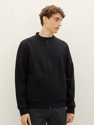 TOM TAILOR Denim Sweat Bomber Jacke schwarz/wei