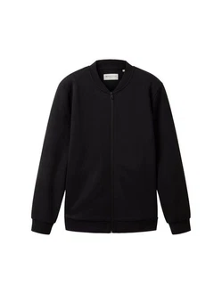 TOM TAILOR Denim Sweat Bomber Jacke schwarz/wei